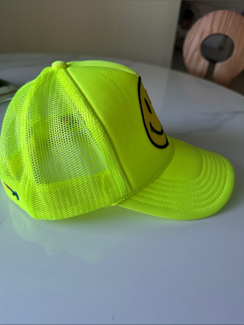 Aviator nation Neon Smiley Face Trucker Hat